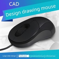 gaming mouse wireless mouse Tetikus mulut bulat USB hitam lukisan seni Lisheng CAD