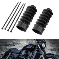 For Harley Dyna FXD XL883 & Sportster 1200 39mm Motorcycle Rubber Front Long Fork Cover Gaiters Gato