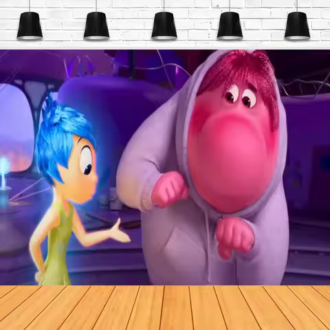 Photography Backdrop Inside Out Poster For Kids Happy Birthday Party Background Room Decor Banner Ca