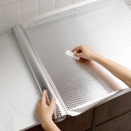 霜山｜廚房櫥櫃用耐熱防水防油鋁箔壁貼/鋪墊-3入