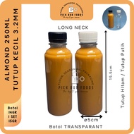 Almond Bottle 250 ML PET Plastic Bottle/ 250ml Plastic Drink Bottle/ Trendy Bottle/