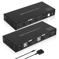 【Direct from Japan】2 Input Device Switcher: DisplayPort KVM Switcher, DP 2 Input, 1 Output, 4K 144Hz