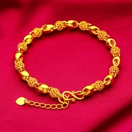 Vietnamese Sand Gold Hollowing out Bracelet 916 Gilded Bracelet Women's Fashion Accessories