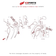 Mirror Assembly - Scooter - Switch (F3-C) HONDA Super Dream (C100 M1-M4-M6) Parts Catalogue
