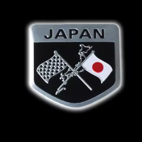 1Pc Motorcycle Body Bumper Decor Sticker Badge Japanese Flag Shield Styling Emblem Metal Sticker Mot