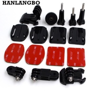 Go Pro Hero9 Curved Flat Adhesive Mount 3-Way Adapter For Gopro Hero 9 8 7 6 5 Black Xiaomi Yi 4K Mi