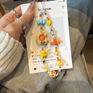 Cartoon Cartoon Mobile Phone Pendant Cute Beaded Mobile Phone Chain Niche All-Match Key Chain