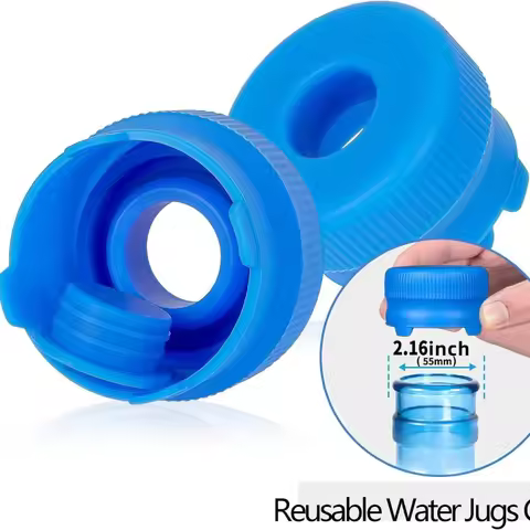 1/2pcs 3&5 Gallon Water Jug Lids Replacement Water Jug Caps, ReusableSilicone Leak Proof Jug Lid For