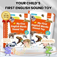 Kids English Sound Book Touch and Learn 300+ Words 13 Themes Early Educational Toy with Piano Songs 