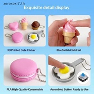 xeroxoxl7 3D Printed Simulation Food Fidget Clier Keychain Cake Chocolate Pendant Fun Small Gift for