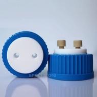 Mobile Phase Solvent Bottle Cap with PEEK Head Liquid Reagent Bottle Caps GL45 Universal lids HPLC s