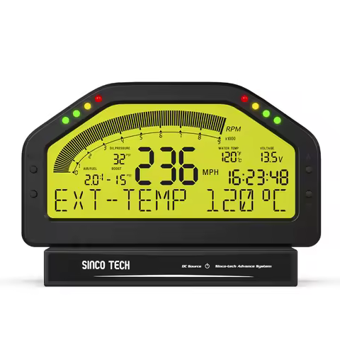 DO904 Car Tacho Dashboard Sensor KIT Race Gauge Display Sensor KIT Bluetooth-compatible LCD Screen