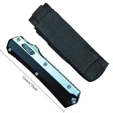 Micro OTF Tool Outdoor Camping Self Defense Zinc Aluminum Alloy Handle EDC Pocket Knife Parts