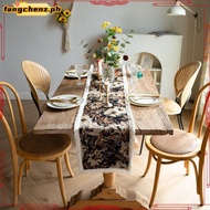 4/6/8 Seat Jacquard Table Runner Plant Flower Table Runner Thick Nordic Tablecloth