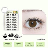 Korean Glue-free False Eyelashes DIY Self-Adhesive Cluster Lashes Natural Fluffy Anime Spire Lashes 