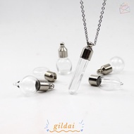 GILDAI Glass Bottle Necklace, with Chain Fillable Wishing Bottle, DIY Ashes Holder Keepsake Memorial