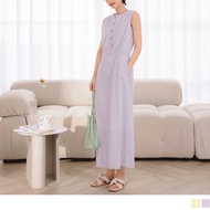 OB DESIGN ★ SLEEVELESS ROUND NECK STRIPED MAXI DRESS ★ 2 COLOR ★ S-XXXL SIZE ★ PLUS SIZE