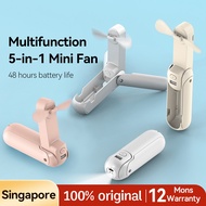 Fan Mini Fan 5000mAh Handheld USB Desk Small Fan Powerbank Flashlight Function