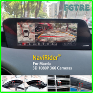 FGTRE For Mazda CX-9 MX-5 CX-4 CX-30 CX-50 CX-5 CX-7 ATENZA Car 360 Degree Camera 3D View Blind Spot
