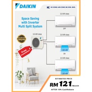 [0% Instalment + Free Installation] Daikin Multi Split Inverter R32 MKC MKM Seires