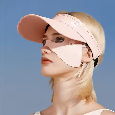 Summer Ice Silk Mask Sunscreen Face Scarf Solid Color Sunscreen Eye Patches UV Protection Sunscreen 