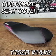 COVER SEAT YAMAHA Y15ZR V1 V2 SARUNG KUSYEN Y15ZR V1 V2 MURAH TEBAL ACCESSORIES AKSESORI Y15 V1 V2 SEAT SAKORN THAILAND