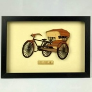 Malacca Trishaw / Frame Kraftangan / 2D Art Design / Handmade Kraftangan / Traditional Custom / Sijil Engrave Custom