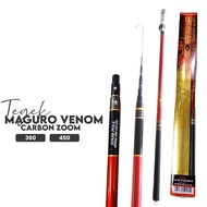 Joran Tegek Pancing Maguro Venom 360 Dan 450 Cm Zoom Pole Carbon