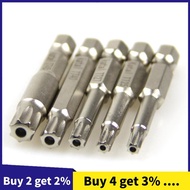 7-Pointed Hole  Screwdriver Bit TT20 TT25 TT27 TT40 TT45 5 Pieces Hexagonal Handle Seven-Pointed Sta