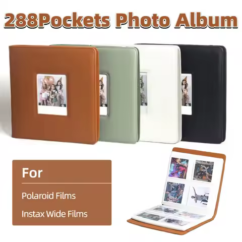 Photo Album 288 Pockets - Holds Polaroid i-Type 600 SX70 & Fujifilm Wide Photos (Up to 9x11cm) - PU 