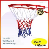 戶外用品 標準籃球框 直徑45CM 籃球圈安裝牆上 室內外球筐 兒童籃球框 成人籃球框