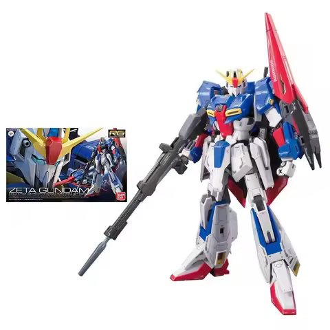 Original Bandai Gundam RG 10 1/144 MSZ-006 Zeta Gundam Assembly Model Anime Action Figures Collect D