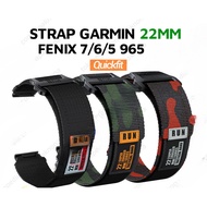 QUICKFIT 22mm RUN CANVAS NYLON Strap Garmin Fenix 7 / 6 / 5 Plus Pro Sapphire