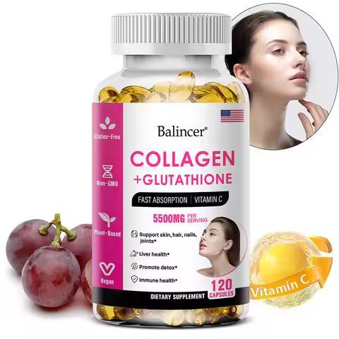 Glutathione Collagen Capsules, Antioxidant, Skin Whitening, Deeply Nourish Skin, Hair & Nails, Suppo
