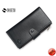 Shigetsu SHIBUYA Leather Folding Wallet with Attached Flip Pocket for Women Wallet for Women