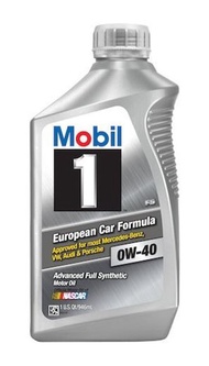 Mobil 1 Engine Oil  0W40 European Car Formula - 1Quart (946ml)