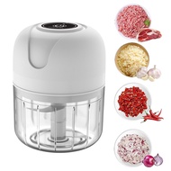 250ML Electric Garlic Chopper Mini Portable Veggie Chopper 250ML Garlic Grinder Masher Blender to Vegetable Ginger Chili Fruit Meat