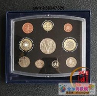2001年英國皇家造幣廠英鎊硬幣盒裝 1套10枚【精制幣】 珍稀保真