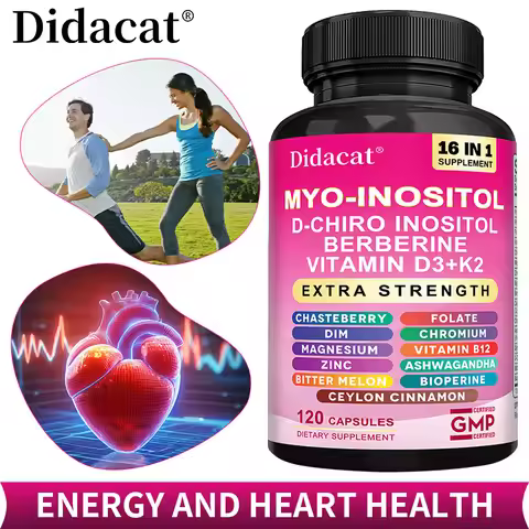 Myo Inositol Complex Capsules, D-Chiro-Inositol & Vitamin D3 K2, Natural Daily Wellness, Mood Relaxa
