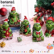BANA Grinch Statue, Scene Model Merry Christmas Grinch Figure, Crafts Resin Grinch Ornament