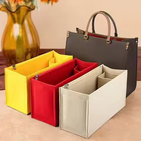 Felt Insert Liner Purse Bag Organiser Pouch Flap Handbag Tote Bag Internal Bag Tote Bag Accessories 