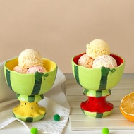 Cute drinking cup, watermelon cup, double cup, office cup, ceramic cup