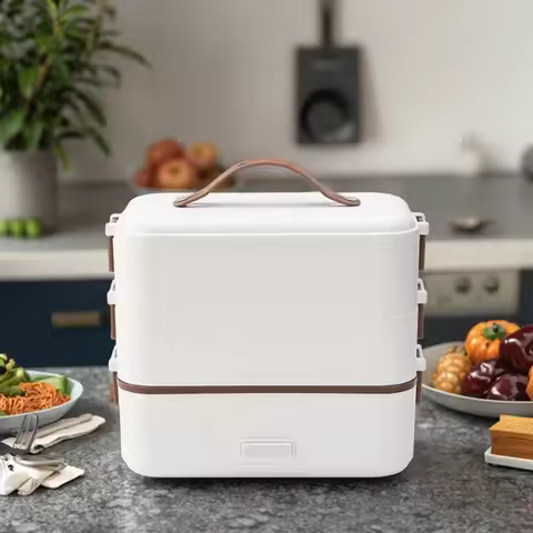 Heating Lunch Box Stainless Steel Food Warmer Electric Lunch Box for Home and Office