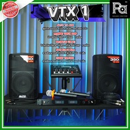 ชุดเครื่องเสียง VTX - 1 PRO PLUS ไมโครโฟนไร้สายถือคู่ 1 ชุด ALTO TX408 Active Speaker 2 ใบ Lidge YM