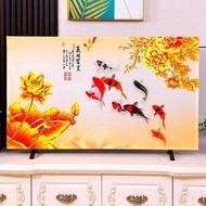LCD TV Dust Cover 37/38 Inch 42/ 43inch Festive Wedding TV Cover 55 Inch 65 Inch Hanging Short Velve