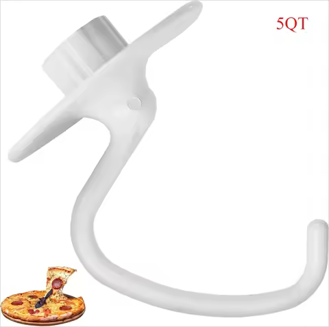 For 4.5-5 Quart Aluminum Alloy Spray Dough Hook for Kitchenaid , K45 K45SS KSM90 KSM150 Accessories 