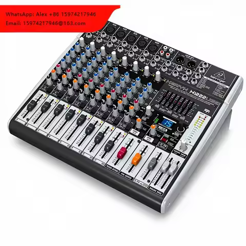 Behringer XENYX X1222USB Premium 16-Input 2/2-Bus Mixer Mic Preamps Compressors British EQ 24-Bit Mu