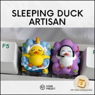 Sleeping Duck Artisan Keycap – Cute Sleeping Duck Resin Keycap for Mechanical Keyboard | MX Switch