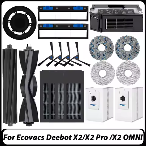 For Ecovacs Deebot X2 omni / X2 Pro / X2 Robot Vacuum Accessories Roller Main Side Brush Hepa Filter