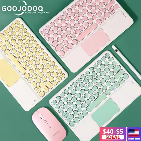 For iPad Keyboard and Mouse Combo, Wireless Bluetooth Keyboard Teclado for iPad Xiaomi Samsung Huawe